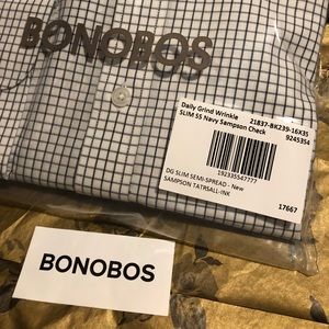 Bonobos Daily Grind Slim Fit - Navy Sampson Check